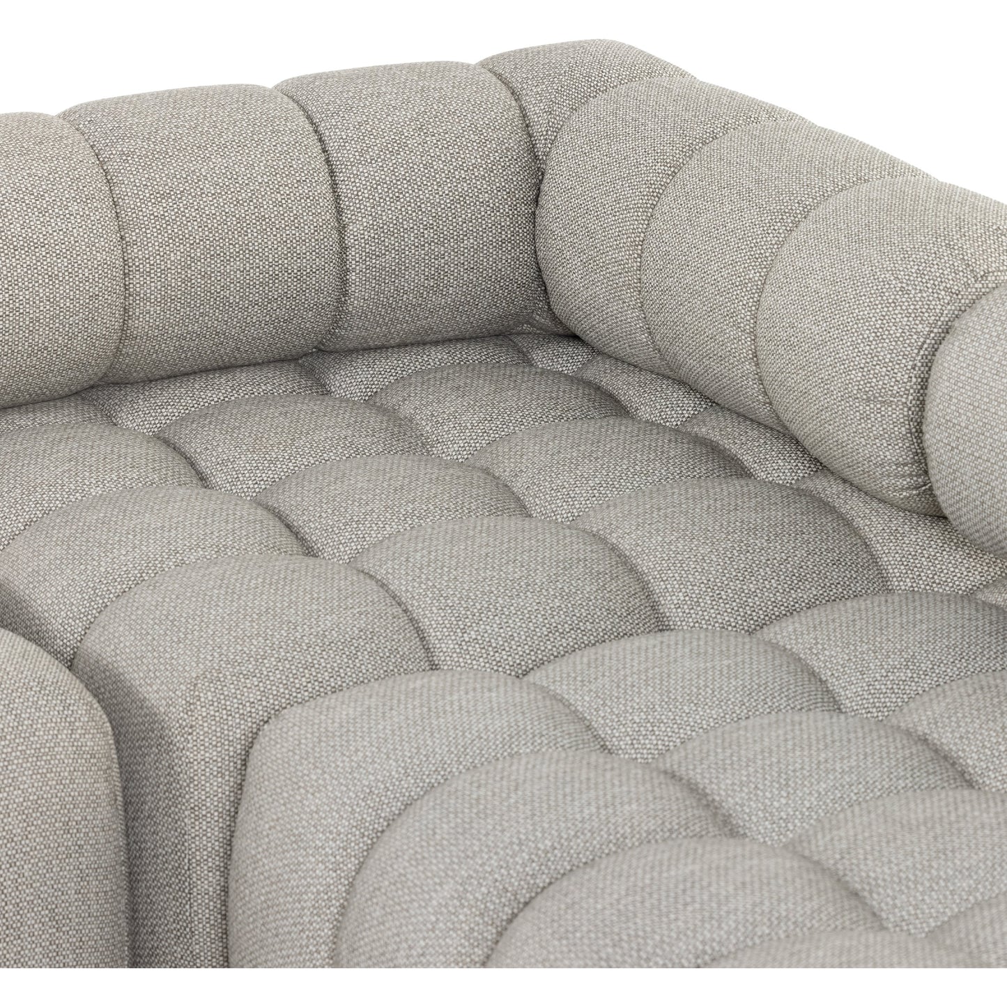 007 SI-1798900 | Additional Silo | Roma Outdoor 4PC Sectional W/Ottoman by Four Hands in faye ash and natural teak. Made from 100% olefin, solid teak, 91% polyurethane foam pad, 9% polyester fiber batting in a modern style.