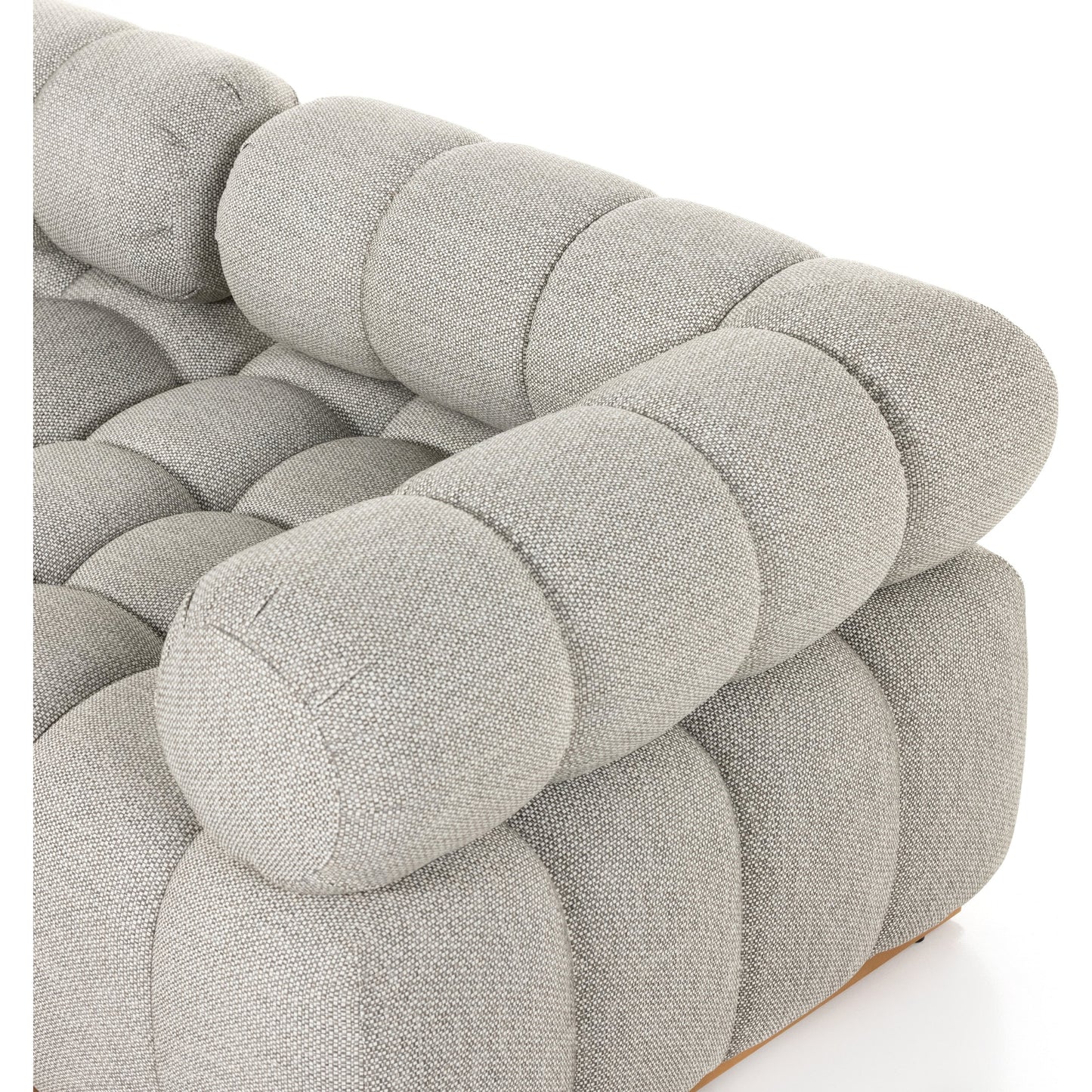 008 SI-1798846 | Additional Silo | Roma Outdoor 5PC Sectional by Four Hands in faye ash and natural teak. Made from 100% olefin, solid teak, 91% polyurethane foam pad, 9% polyester fiber batting in a modern style.