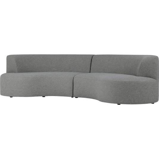 Opal Outdoor 2-Piece Sectional by Four Hands. Made from 100% olefin, 91% polyurethane foam pad, 9% polyester fiber batting, aluminum in a modern style.