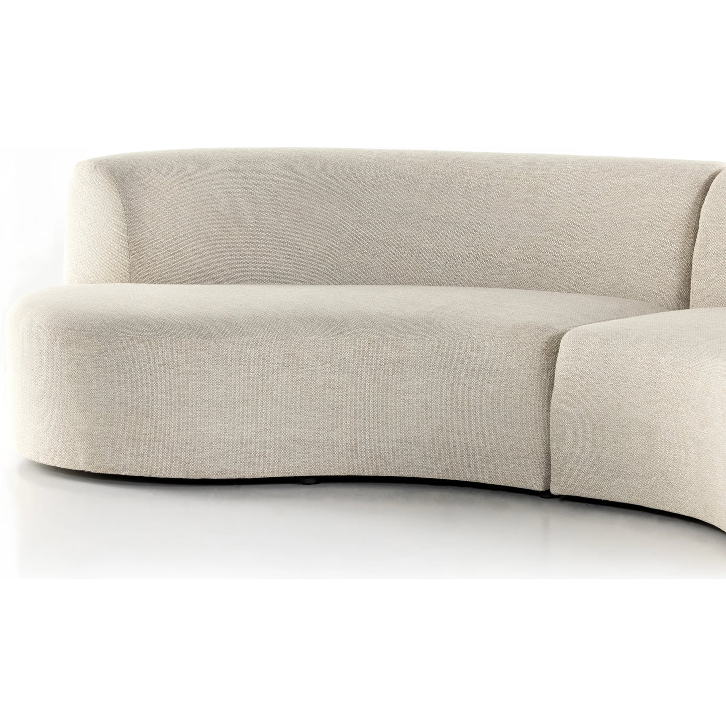 036 SI-2074545 | Closeup | Opal Outdoor 2-Piece Sectional by Four Hands. Made from 100% olefin, 91% polyurethane foam pad, 9% polyester fiber batting, aluminum in a modern style.