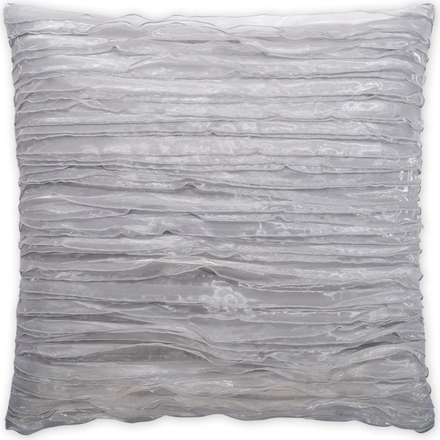 001 SR-739613 | Primary Silo | Ruffles by DV Kap Home in silver. Made from 100% polyester in a modern style.