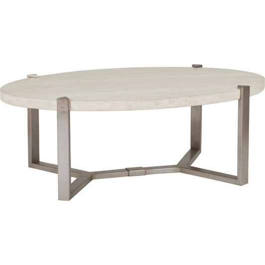 Denizen Cocktail Table by Artistica Home in champagne silver leaf. Made from unique in a modern style.