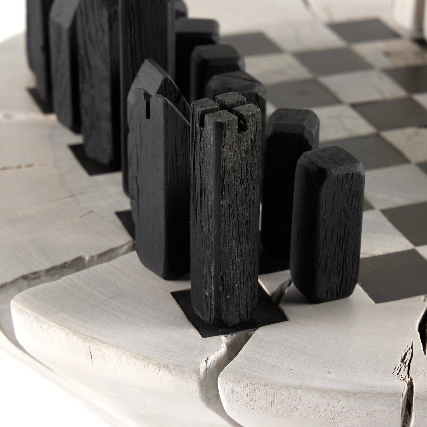 013 SI-1980588 | Additional Silo | Modern Chess Set by Four Hands in ivory. Made from solid mixed reclaimed wood, iron in a modern style.