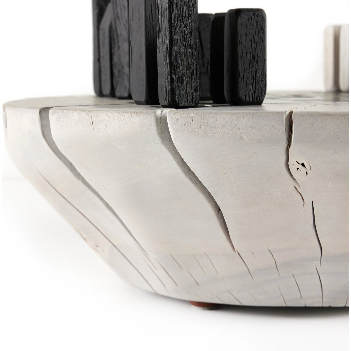 016 SI-1980588 | Additional Silo | Modern Chess Set by Four Hands in ivory. Made from solid mixed reclaimed wood, iron in a modern style.