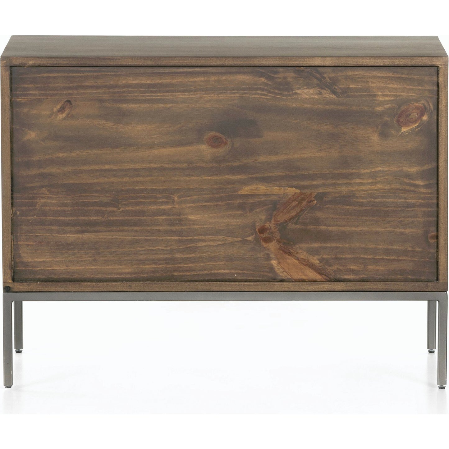 006 SI-2137668 | Additional Silo | Trey Large Nightstand by Four Hands. Made from solid poplar, top grain leather, iron in a modern style.