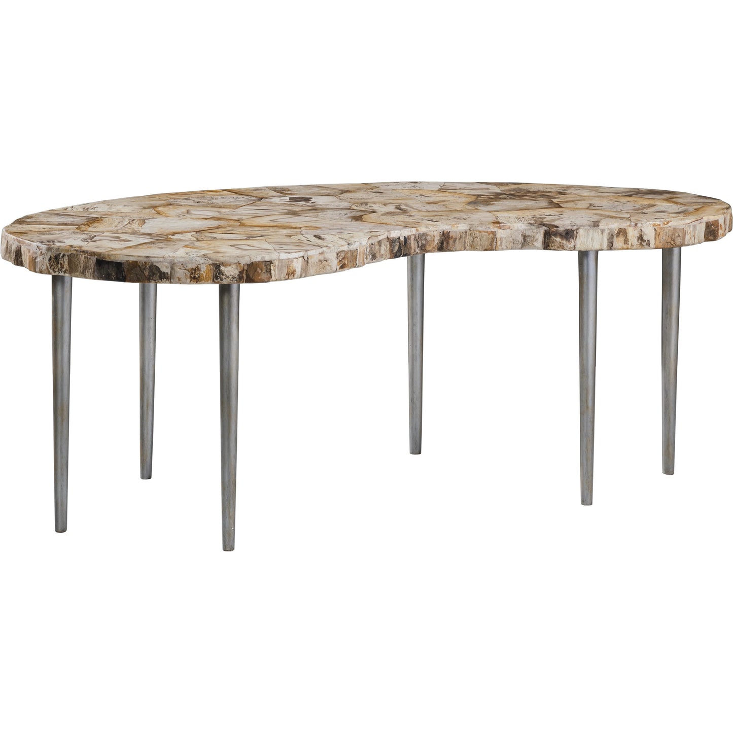 002 SI-2013267 | Additional Silo | Caldera Kidney Cocktail Table by Artistica Home in silver. Made from unique in a modern style.