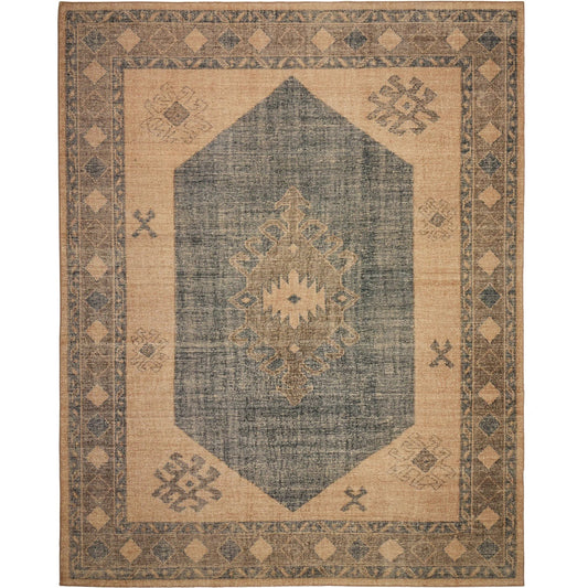 001 SI-2535323 | Primary Silo | Samsa Hand Knotted Rug by Four Hands in samsa navy. Made from 60% cotton, 40% wool in a unique style.