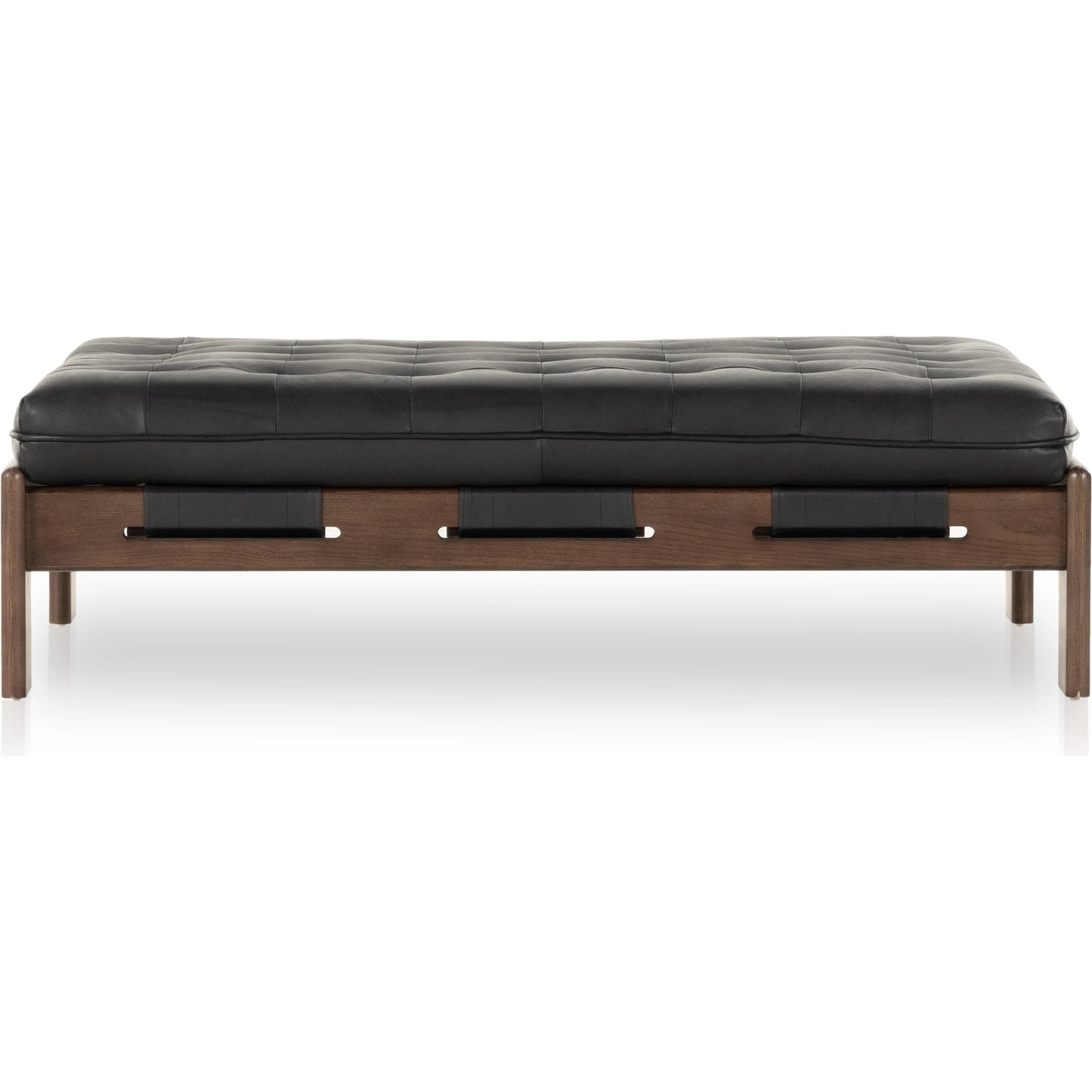003 SI-1977356 | Additional Silo | Halston Cocktail Ottoman by Four Hands. Made from top grain leather, solid ash, 100% polyester in a modern style.