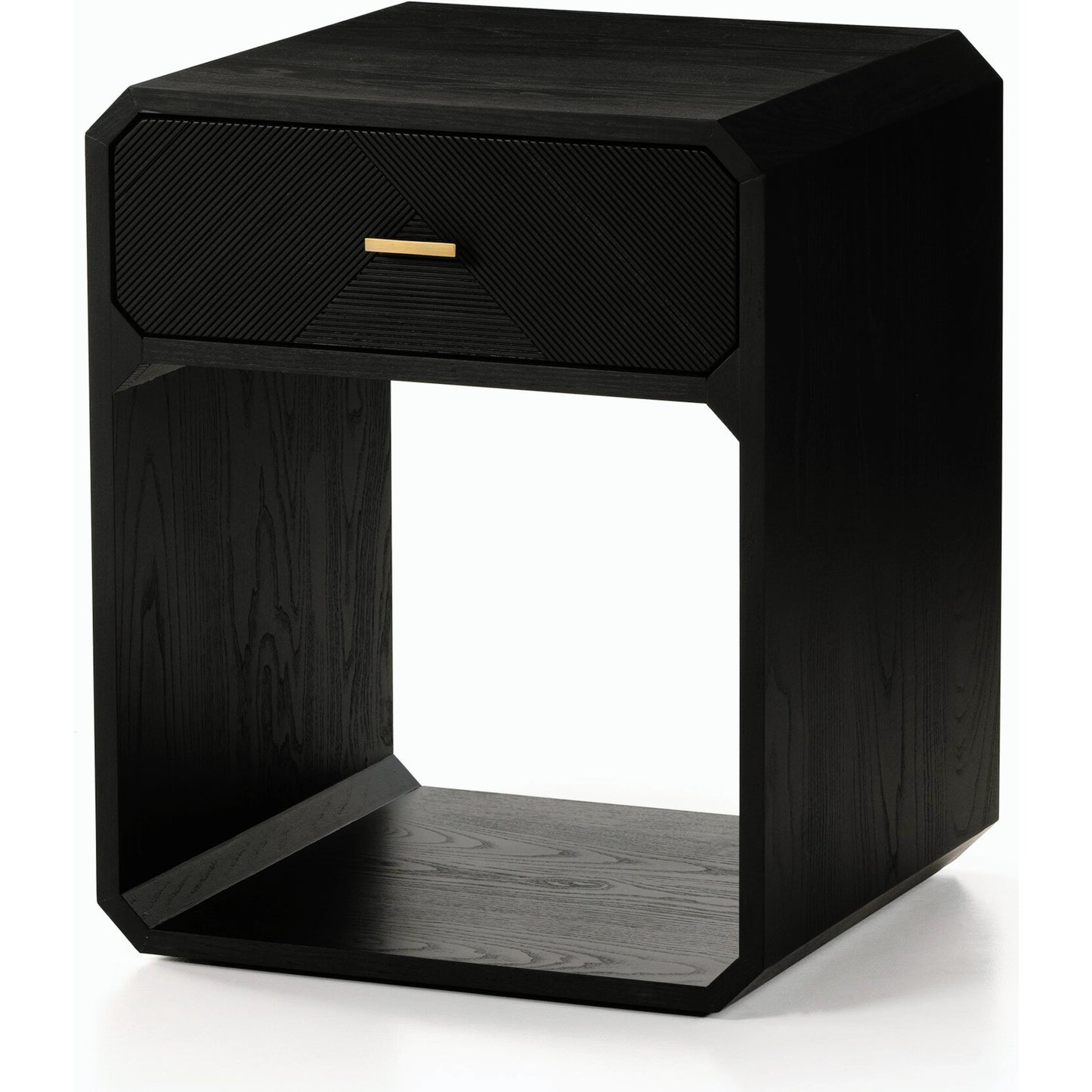 002 SI-1977183 | Primary Silo | Caspian Nightstand by Four Hands. Made from ash veneer, resawn, iron in a eclectic & global style.