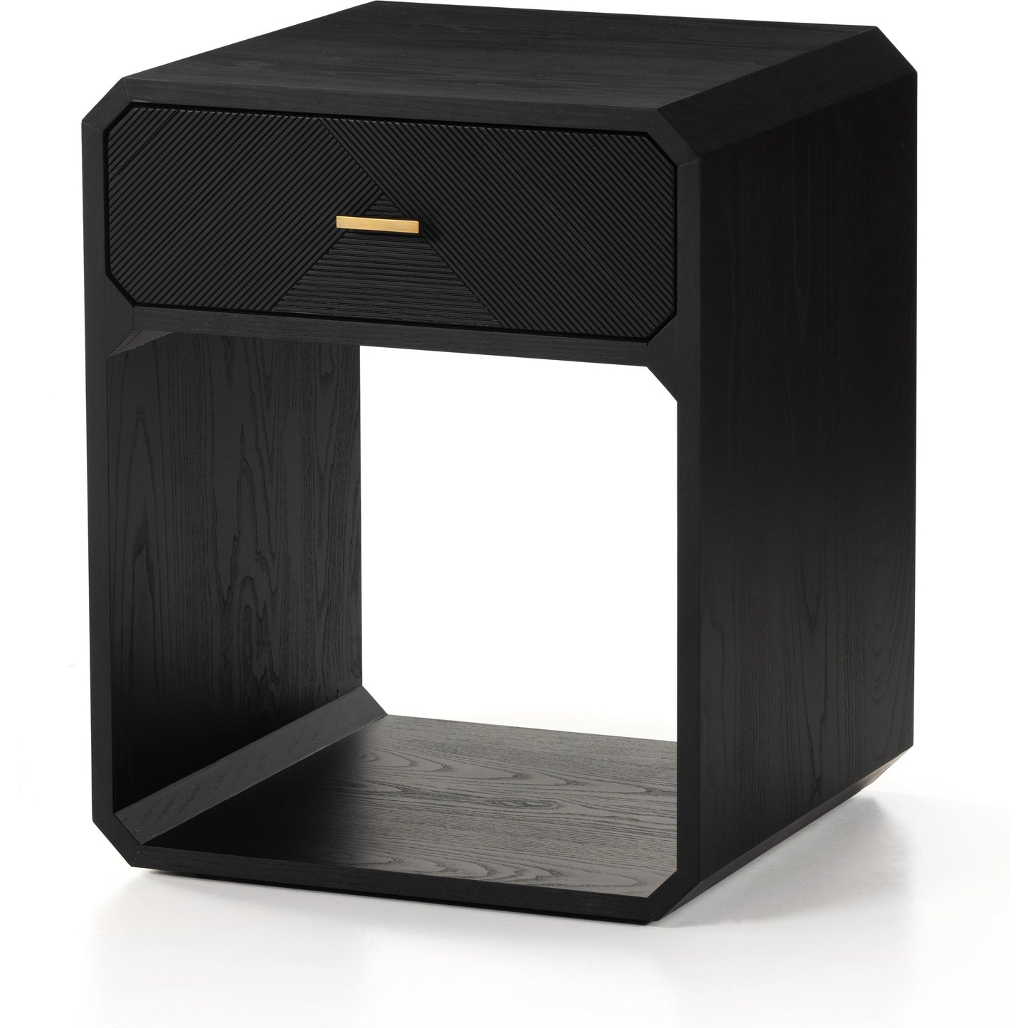 002 SI-1977183 | Additional Silo | Caspian Nightstand by Four Hands. Made from ash veneer, resawn, iron in a eclectic & global style.