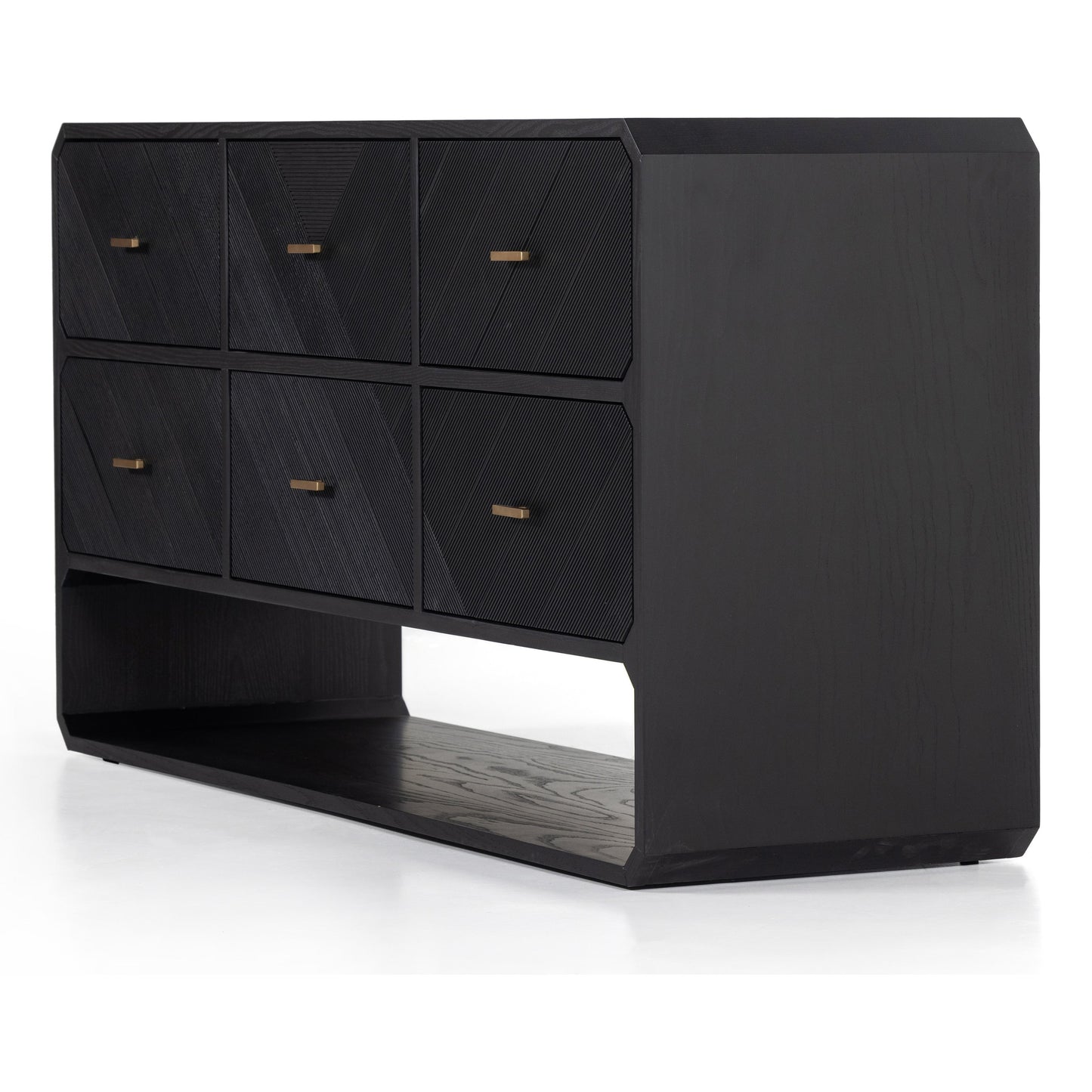003 SI-1901067 | Additional Silo | Caspian 6 Drawer Dresser by Four Hands. Made from ash veneer, resawn, iron in a eclectic & global style.