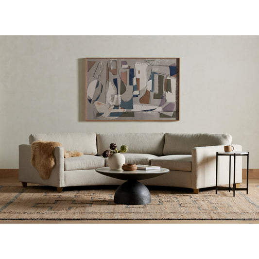 Lalo Ombre Throw by Four Hands. Made from shearling in a transitional style.