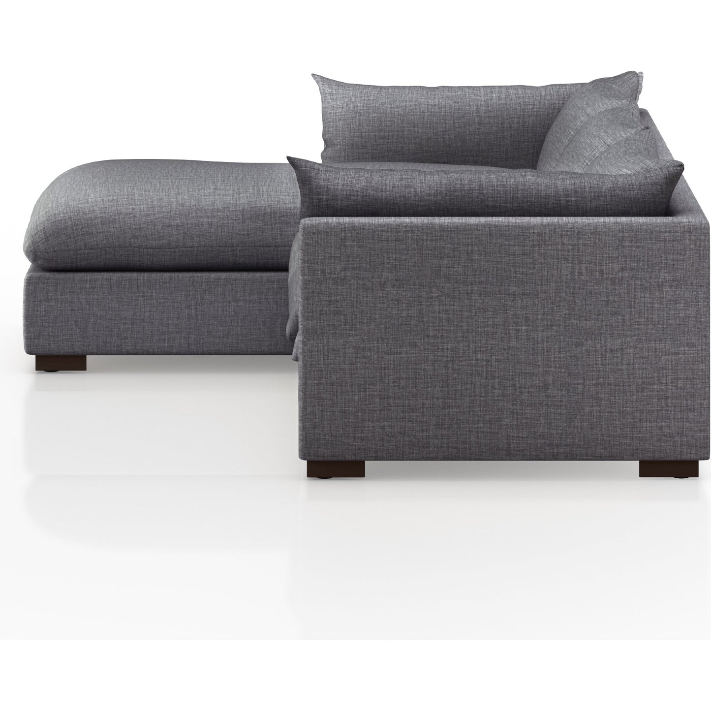 013 SI-1798759 | Additional Silo | Westwood 112" 2-Piece Sectional by Four Hands in bennett charcoal. Made from 100% polyester, solid banak, solid pine in a transitional style.