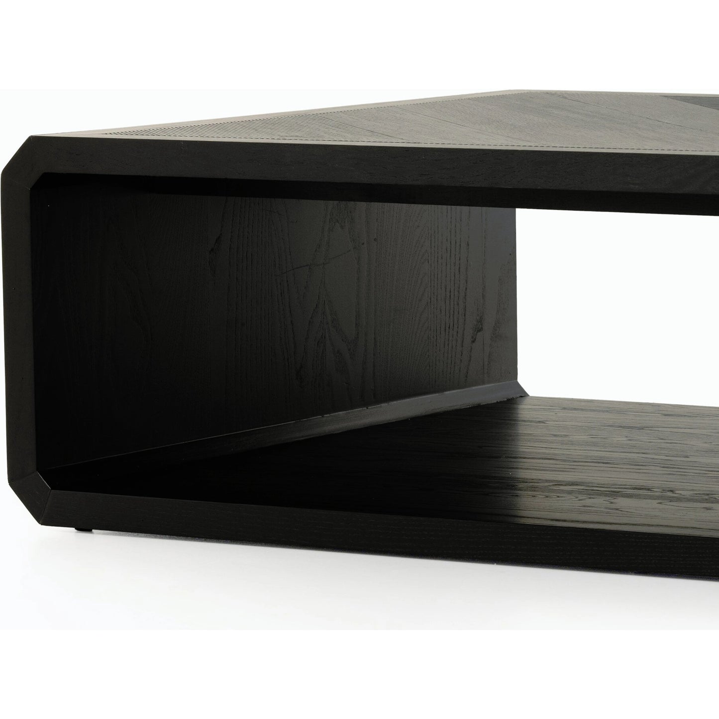 026 SI-1901113 | Closeup | Caspian Coffee Table by Four Hands. Made from resawn, ash veneer in a transitional style.