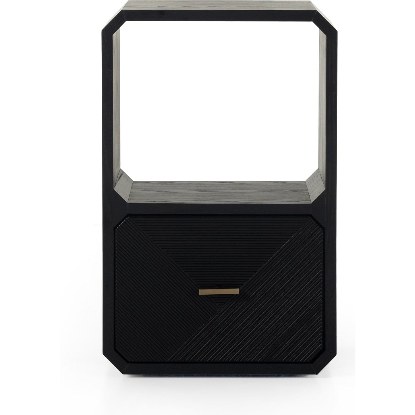 008 SI-1901927 | Additional Silo | Caspian End Table by Four Hands. Made from ash veneer, resawn, iron in a modern style.