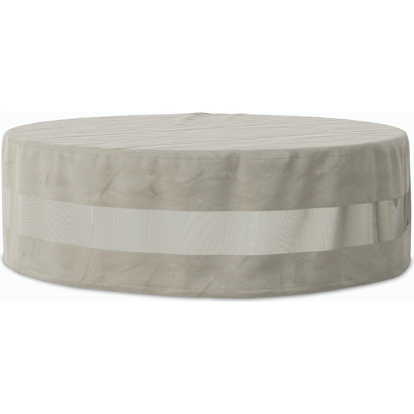005 SI-2158587 | Additional Silo | Weatherproof Outdoor Round Coffee Table Cover by Four Hands in baron grey, baron mesh and baron grey. Made from 100% polyester, 70% polyvinyl chloride (pvc), 30% polyester in a modern style.