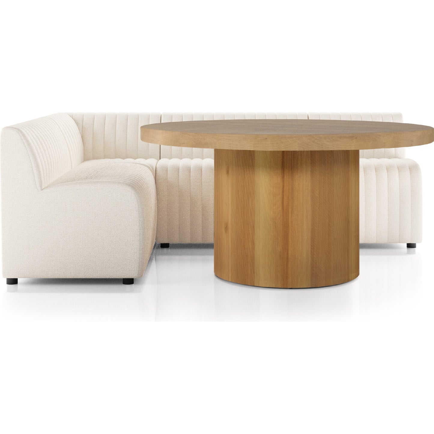 032 SI-1799356 | Additional Silo | Augustine Dining Banquette by Four Hands in capri oatmeal. Made from 100% polyester, 80% polyurethane foam, 20% polyester fiber in a modern style.