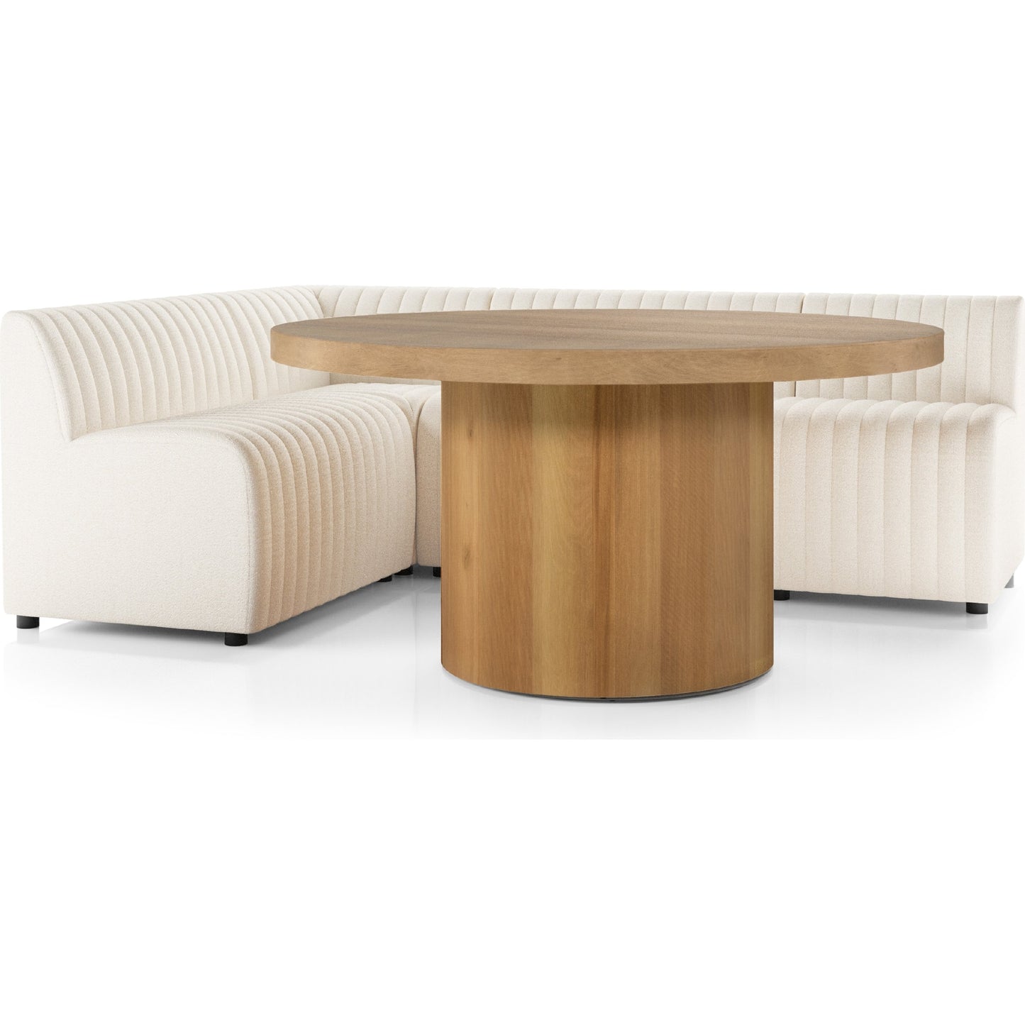 023 SI-1799356 | Additional Silo | Augustine Dining Banquette by Four Hands in capri oatmeal. Made from 100% polyester, 80% polyurethane foam, 20% polyester fiber in a modern style.