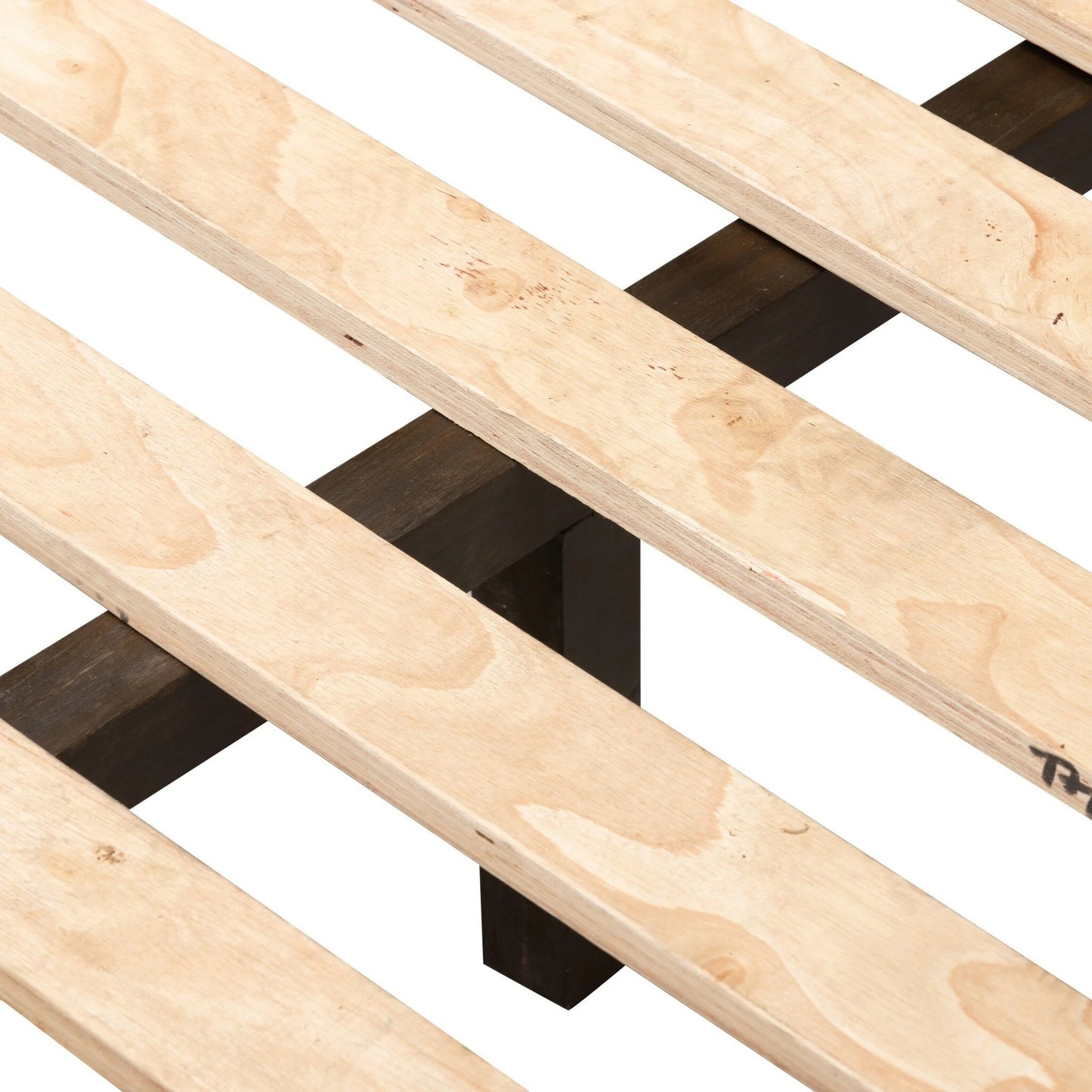 023 SI-2137458 | Closeup | Leo Bed by Four Hands in rustic grey. Made from thick oak veneer, solid oak in a modern style.