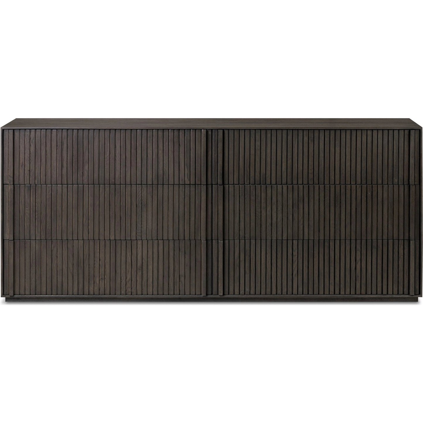 002 SI-2320150 | Additional Silo | Leo 6 Drawer Dresser by Four Hands in smoked black, smoked black veneer. Made from solid oak, thick oak veneer in a unique style.