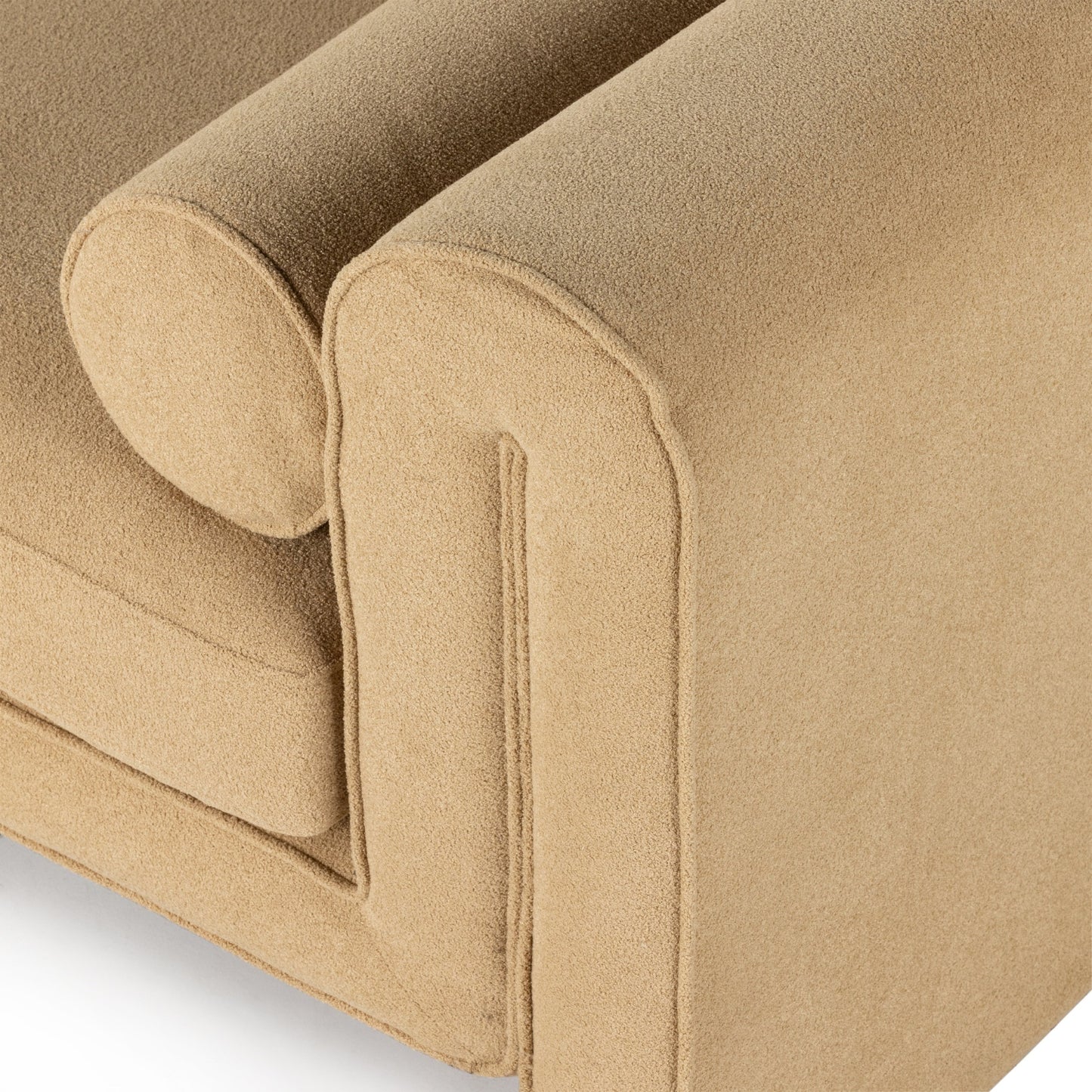 008 SI-1901229 | Additional Silo | Mitchell Sofa by Four Hands in piermont sand. Made from 100% polyester, eucalyptus plywood, 100% polypropylene in a transitional style.