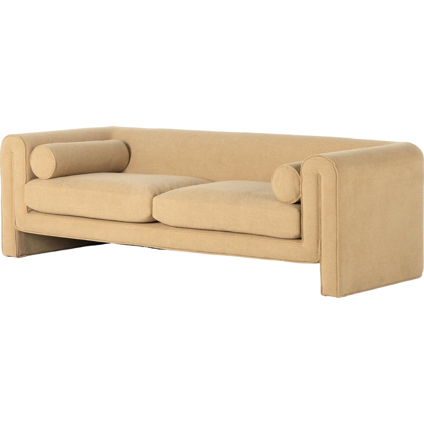 001 SI-1901229 | Primary Silo | Mitchell Sofa by Four Hands in piermont sand. Made from 100% polyester, eucalyptus plywood, 100% polypropylene in a transitional style.