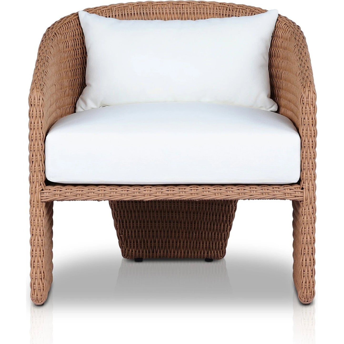 010 SI-2137314 | Additional Silo | Fae Outdoor Chair by Four Hands in stinson white. Made from 100% olefin, 100% polyethylene, 91% polyurethane foam pad, 9% polyester fiber batting in a modern style.
