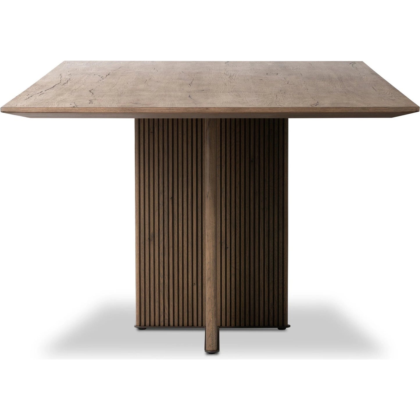 003 SI-2137461 | Additional Silo | Leo Dining Table by Four Hands in rustic grey. Made from thick oak veneer, solid oak, iron in a modern style.