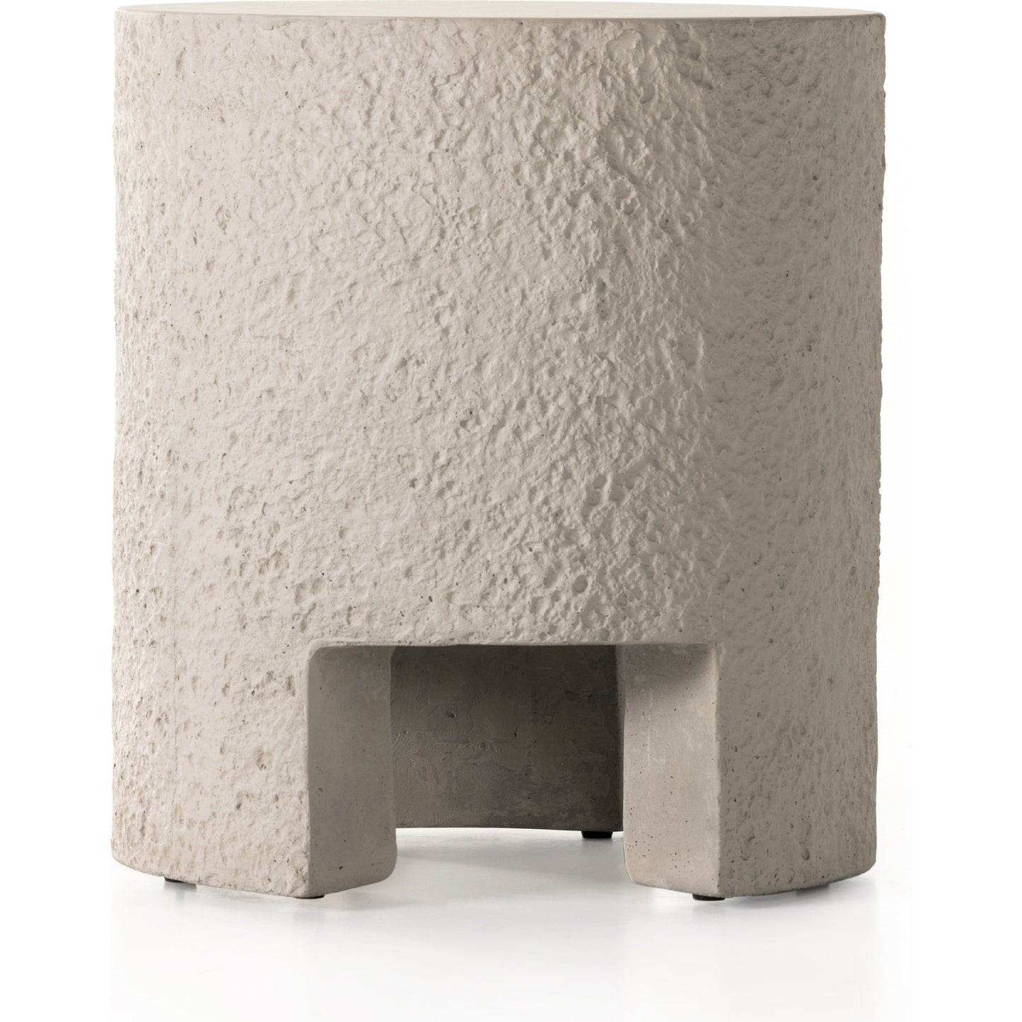 003 SI-1901870 | Additional Silo | Kember Outdoor End Table by Four Hands in blanc white, matte white. Made from concrete in a modern style.