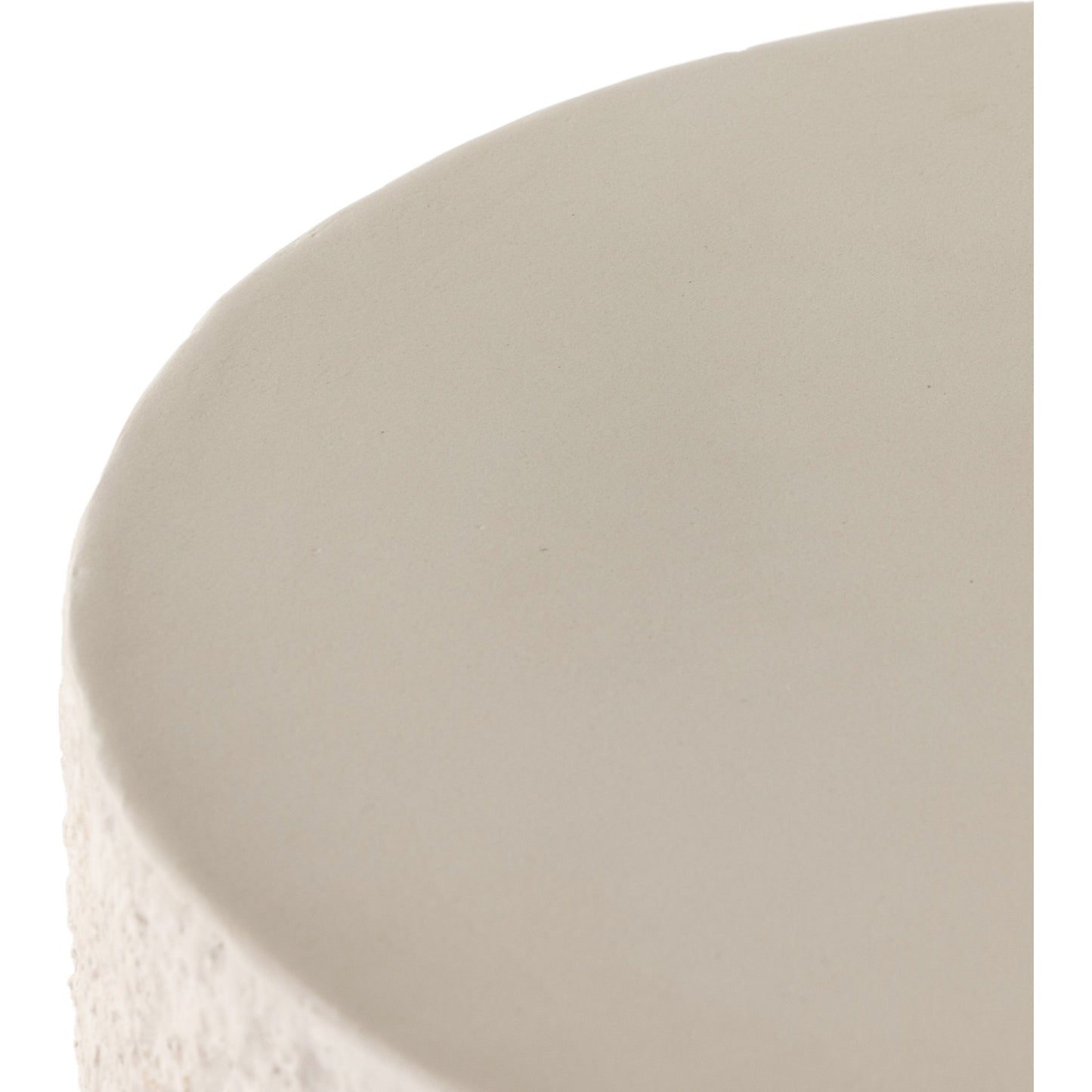 007 SI-1901870 | Additional Silo | Kember Outdoor End Table by Four Hands in blanc white, matte white. Made from concrete in a modern style.