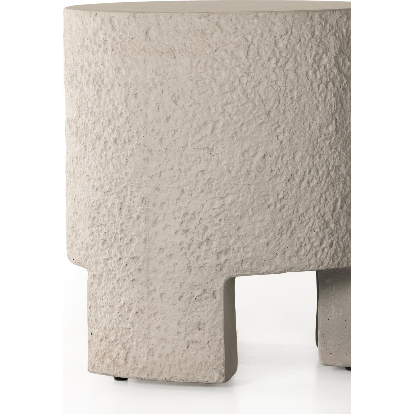 009 SI-1901870 | Additional Silo | Kember Outdoor End Table by Four Hands in blanc white, matte white. Made from concrete in a modern style.
