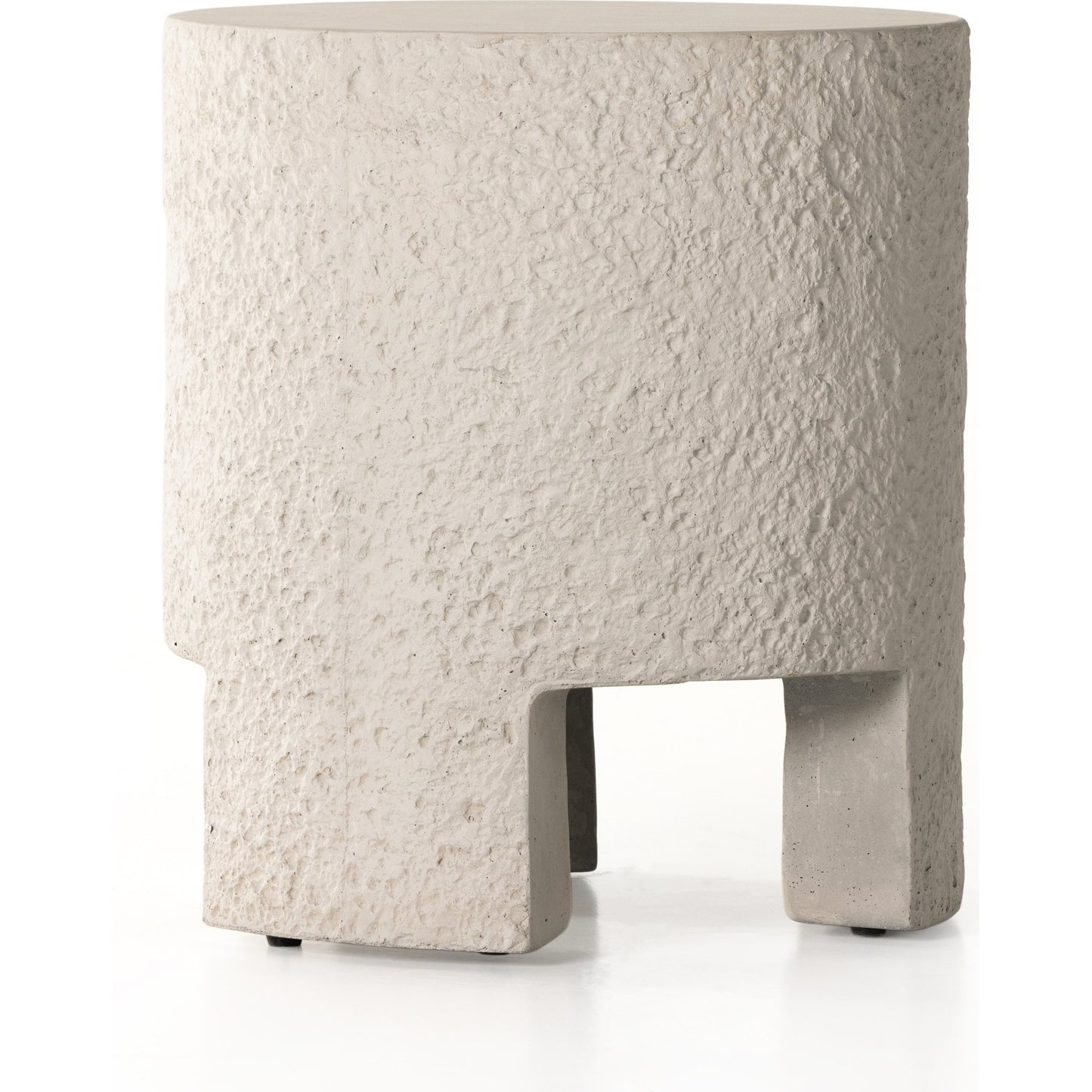 002 SI-1901870 | Additional Silo | Kember Outdoor End Table by Four Hands in blanc white, matte white. Made from concrete in a modern style.