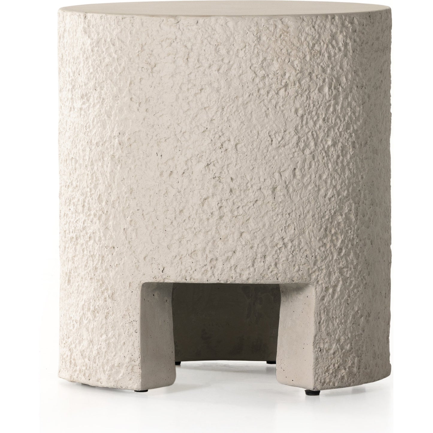 004 SI-1901870 | Additional Silo | Kember Outdoor End Table by Four Hands in blanc white, matte white. Made from concrete in a modern style.