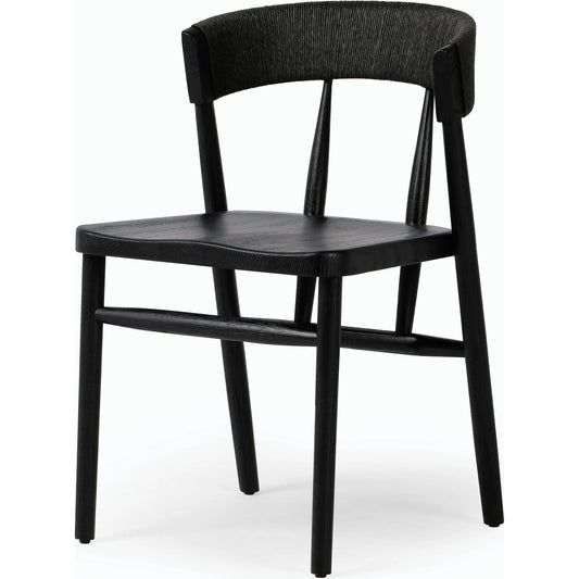 Buxton Dining Chair by Four Hands. Made from solid oak, rush in a modern style.