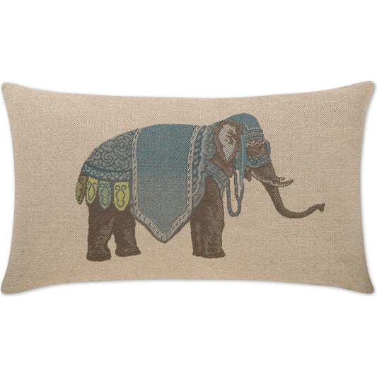 Olifant Lumbar Pillow by DV Kap Home. Made from 51% rayon, 42% cotton, 7% flax in a traditional style.