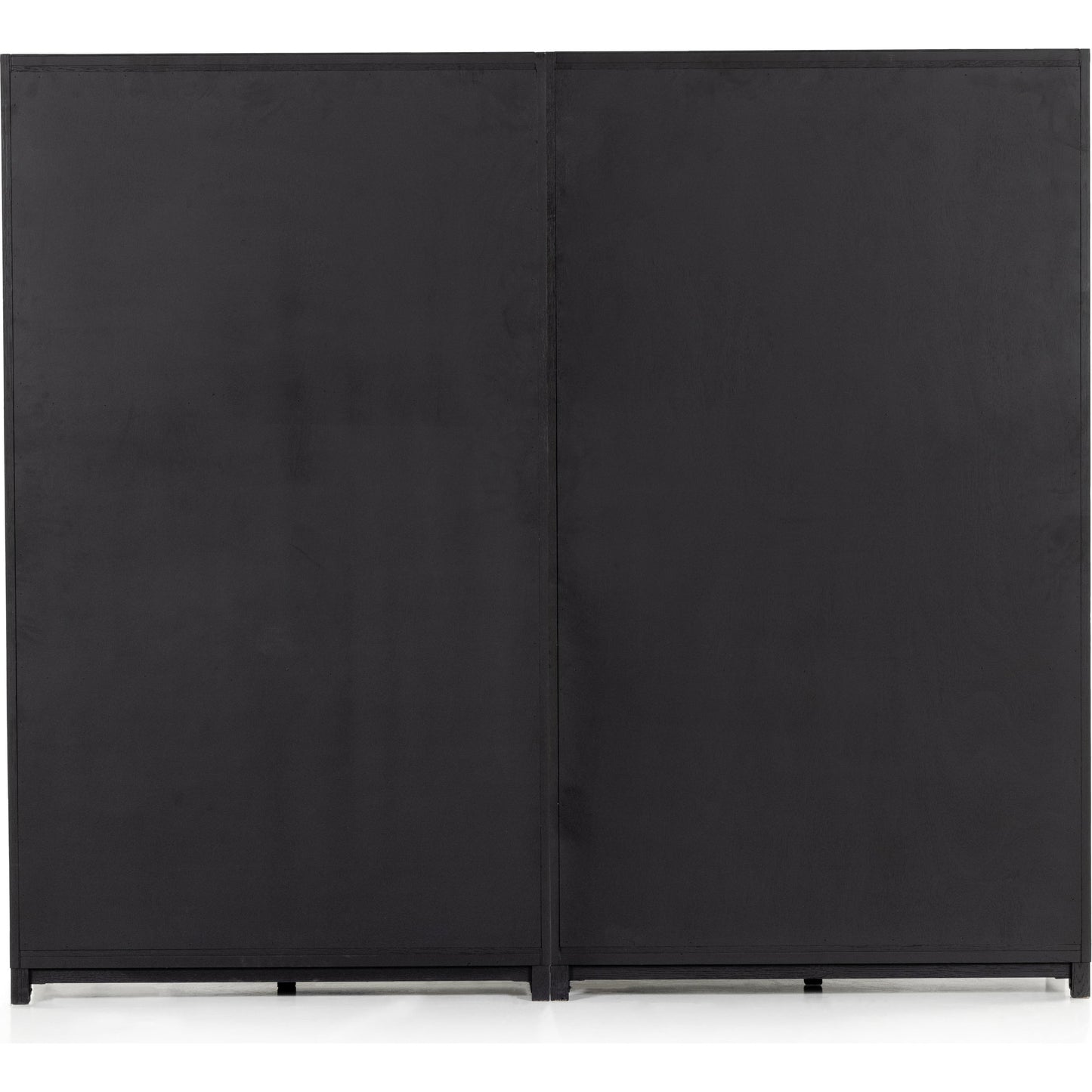 005 SI-1798102 | Additional Silo | Millie Double Cabinet by Four Hands in tempered glass, drifted black, drifted oak and matte black, drifted oak. Made from solid oak, oak veneer in a modern style.