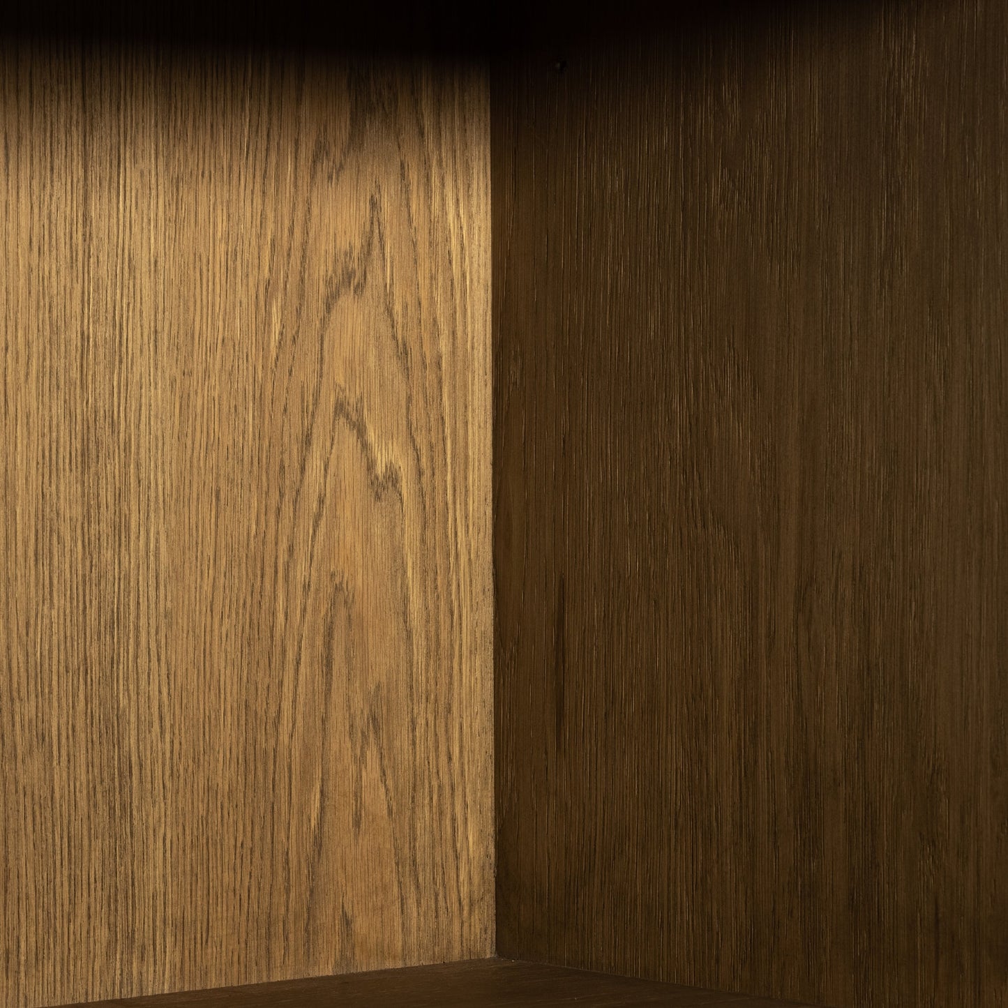 010 SI-1798102 | Additional Silo | Millie Double Cabinet by Four Hands in tempered glass, drifted black, drifted oak and matte black, drifted oak. Made from solid oak, oak veneer in a modern style.