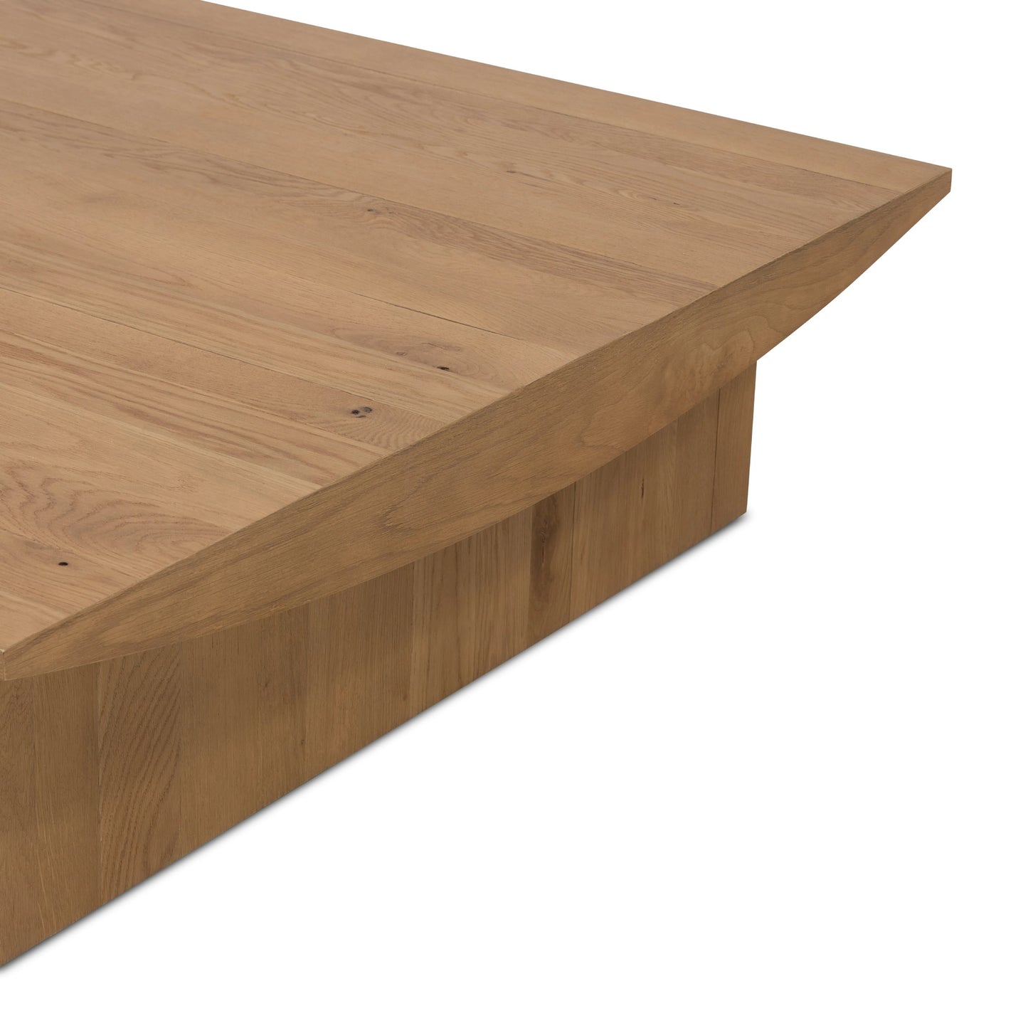 008 SI-1977684 | Additional Silo | Pickford Square Coffee Table by Four Hands in dusted oak. Made from thick oak veneer, engineered hardwood in a modern style.