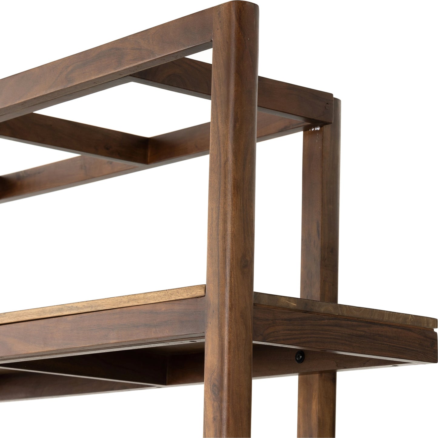 012 SI-1977719 | Additional Silo | Reza Wide Bookcase by Four Hands in smoked honey, raw brass, toasted acacia. Made from solid acacia, solid parawood in a modern style.