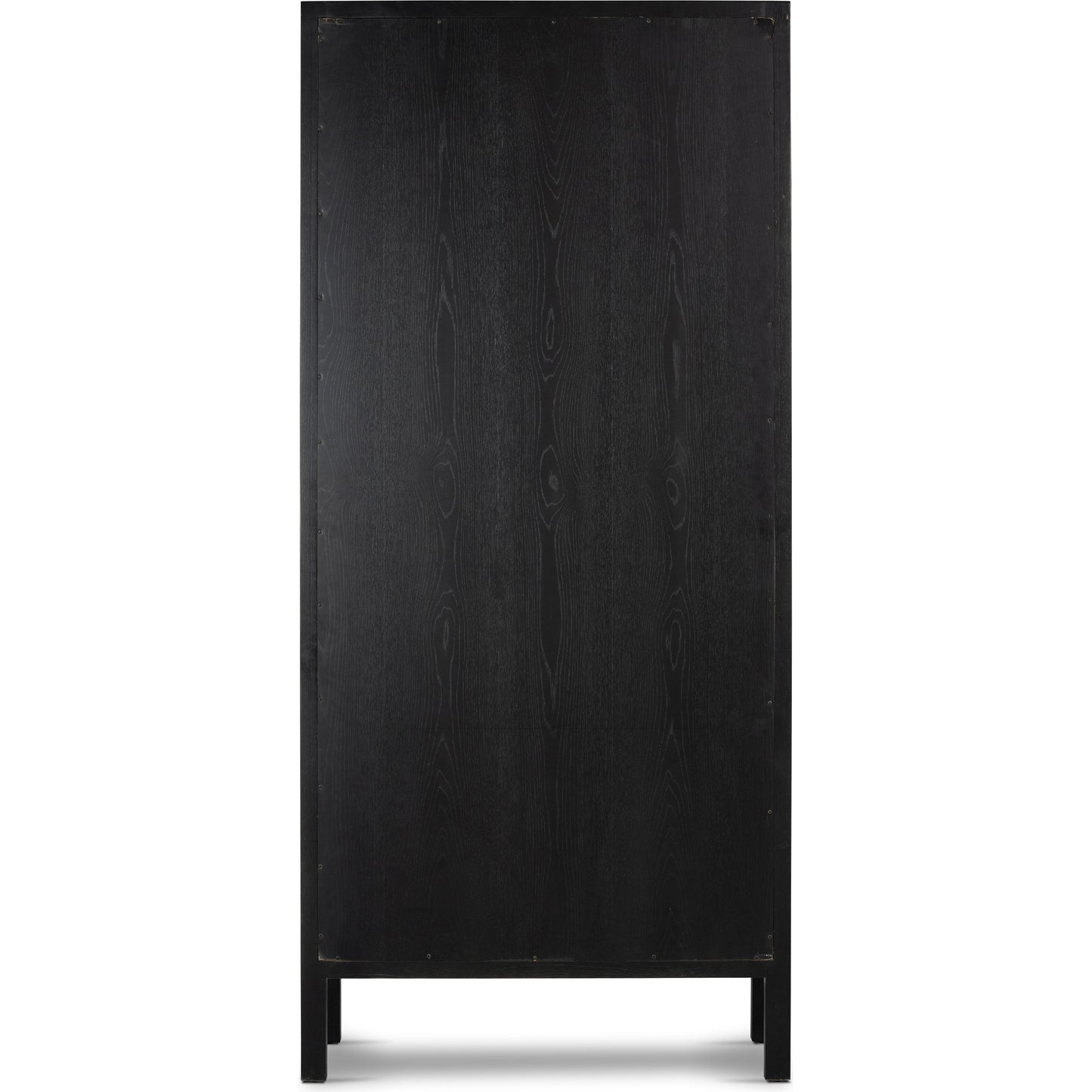 009 SI-1977460 | Additional Silo | Laker Cabinet by Four Hands in black oak. Made from solid oak, rush, oak veneer in a cottage & farmhouse style.