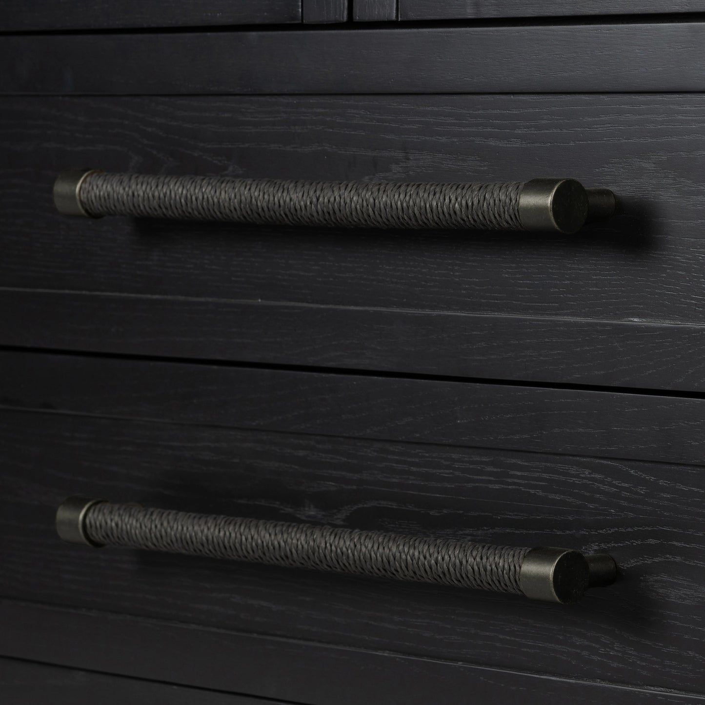002 SI-1977460 | Additional Silo | Laker Cabinet by Four Hands in black oak. Made from solid oak, rush, oak veneer in a cottage & farmhouse style.