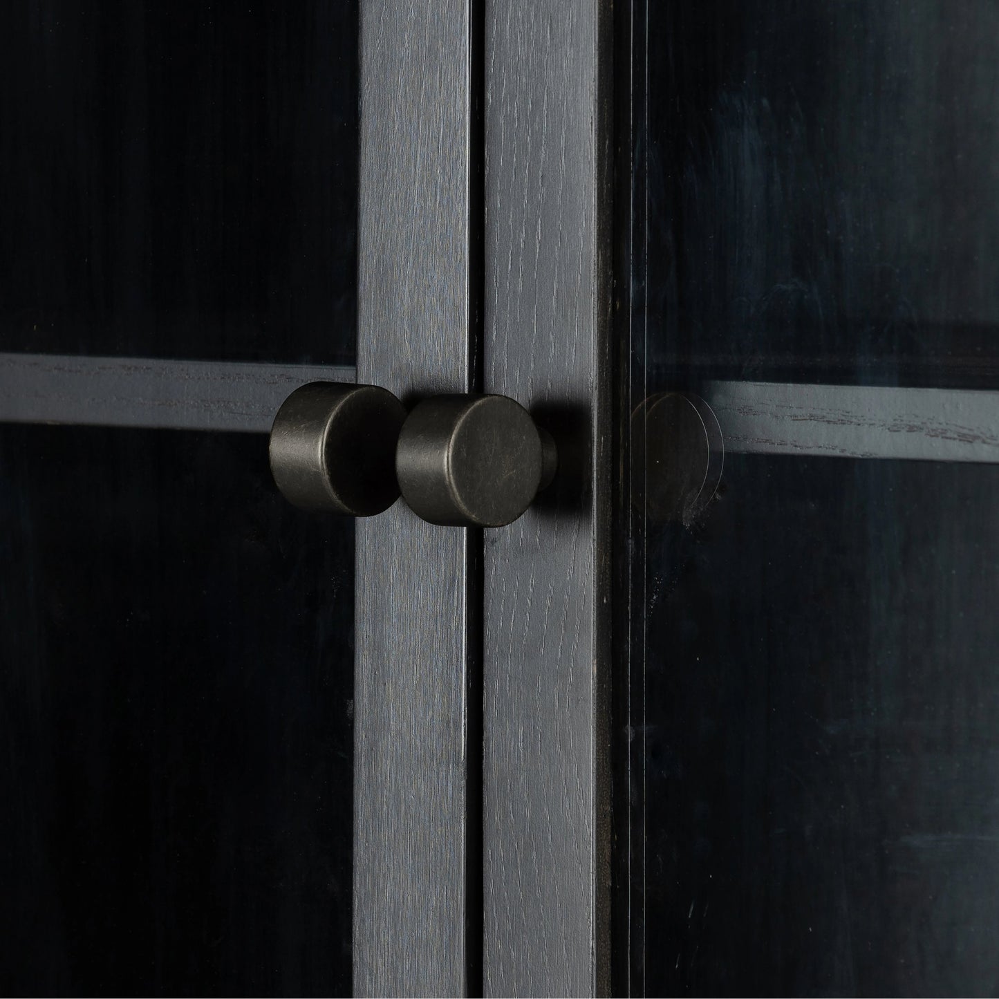 004 SI-1977460 | Additional Silo | Laker Cabinet by Four Hands in black oak. Made from solid oak, rush, oak veneer in a cottage & farmhouse style.