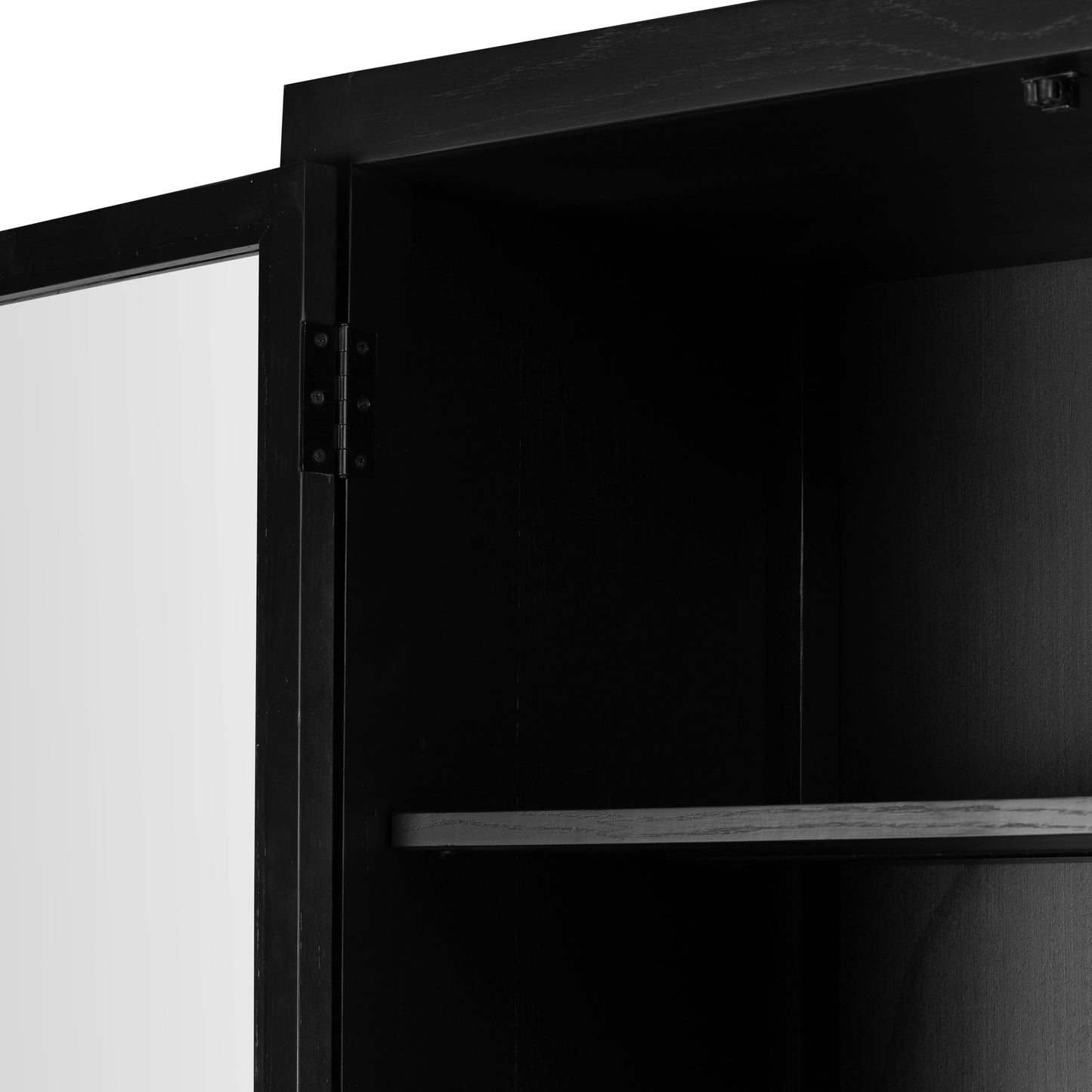 008 SI-1977460 | Additional Silo | Laker Cabinet by Four Hands in black oak. Made from solid oak, rush, oak veneer in a cottage & farmhouse style.