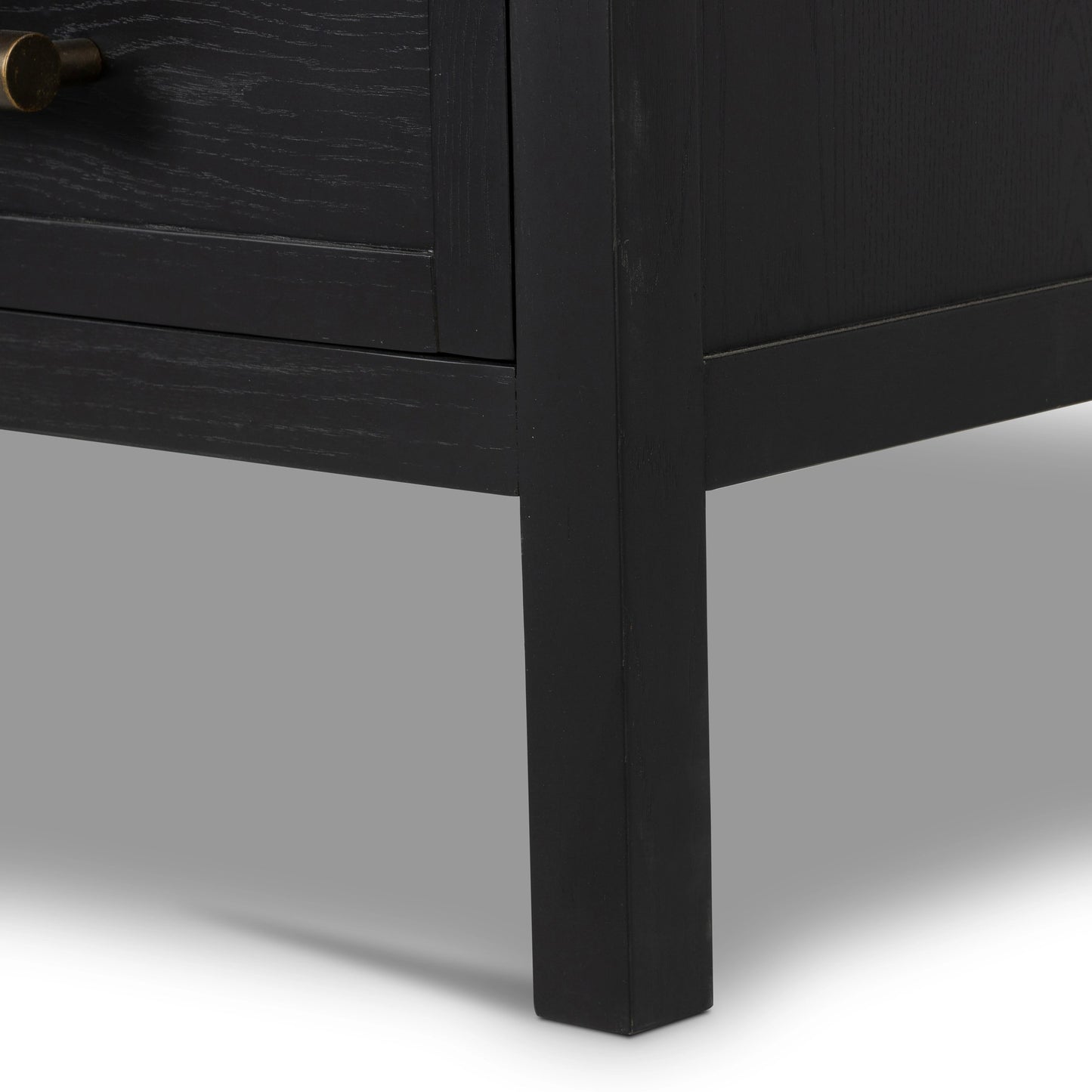 010 SI-1977460 | Additional Silo | Laker Cabinet by Four Hands in black oak. Made from solid oak, rush, oak veneer in a cottage & farmhouse style.