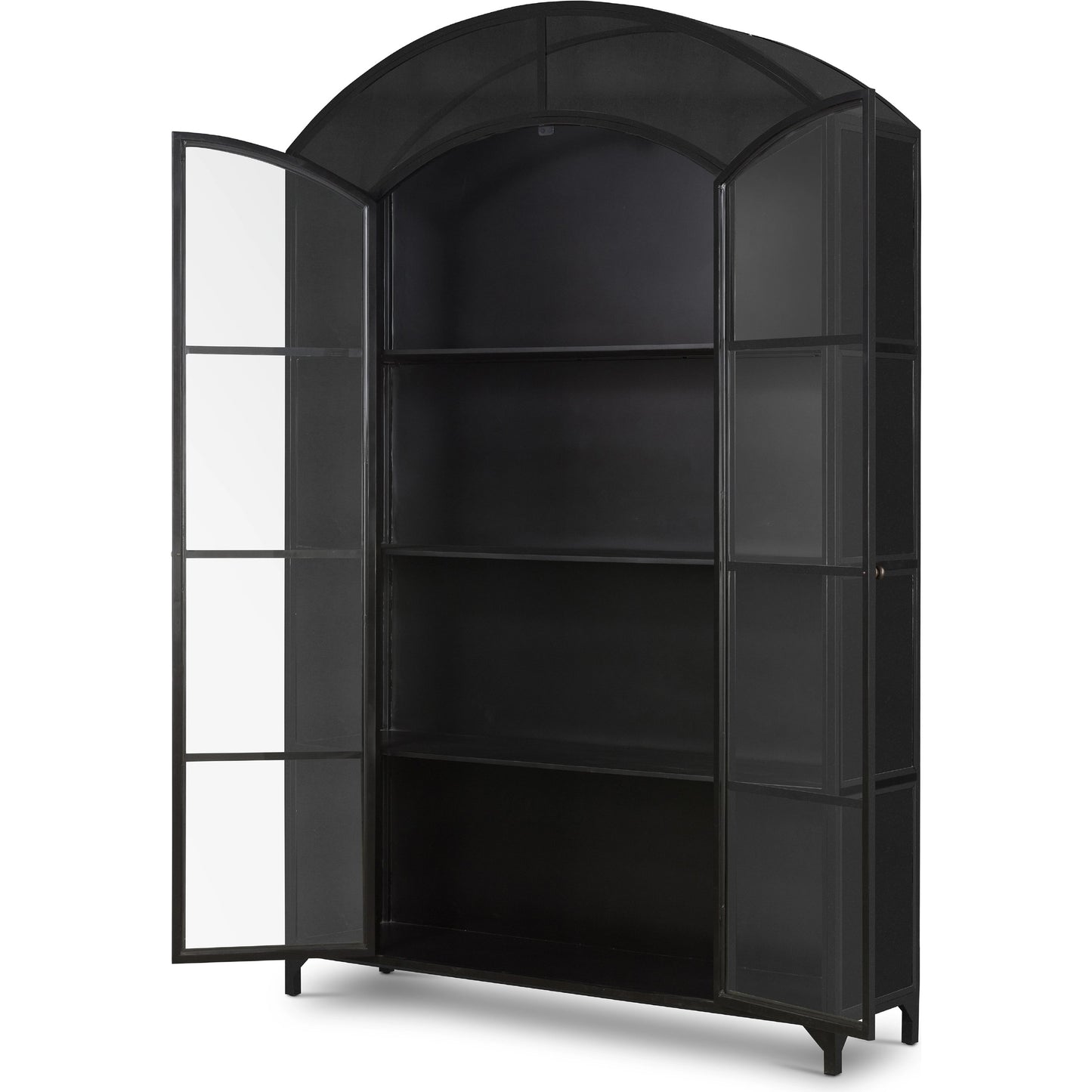 005 SI-1977082 | Additional Silo | Belmont Wide Metal Cabinet by Four Hands in black. Made from iron in a modern style.