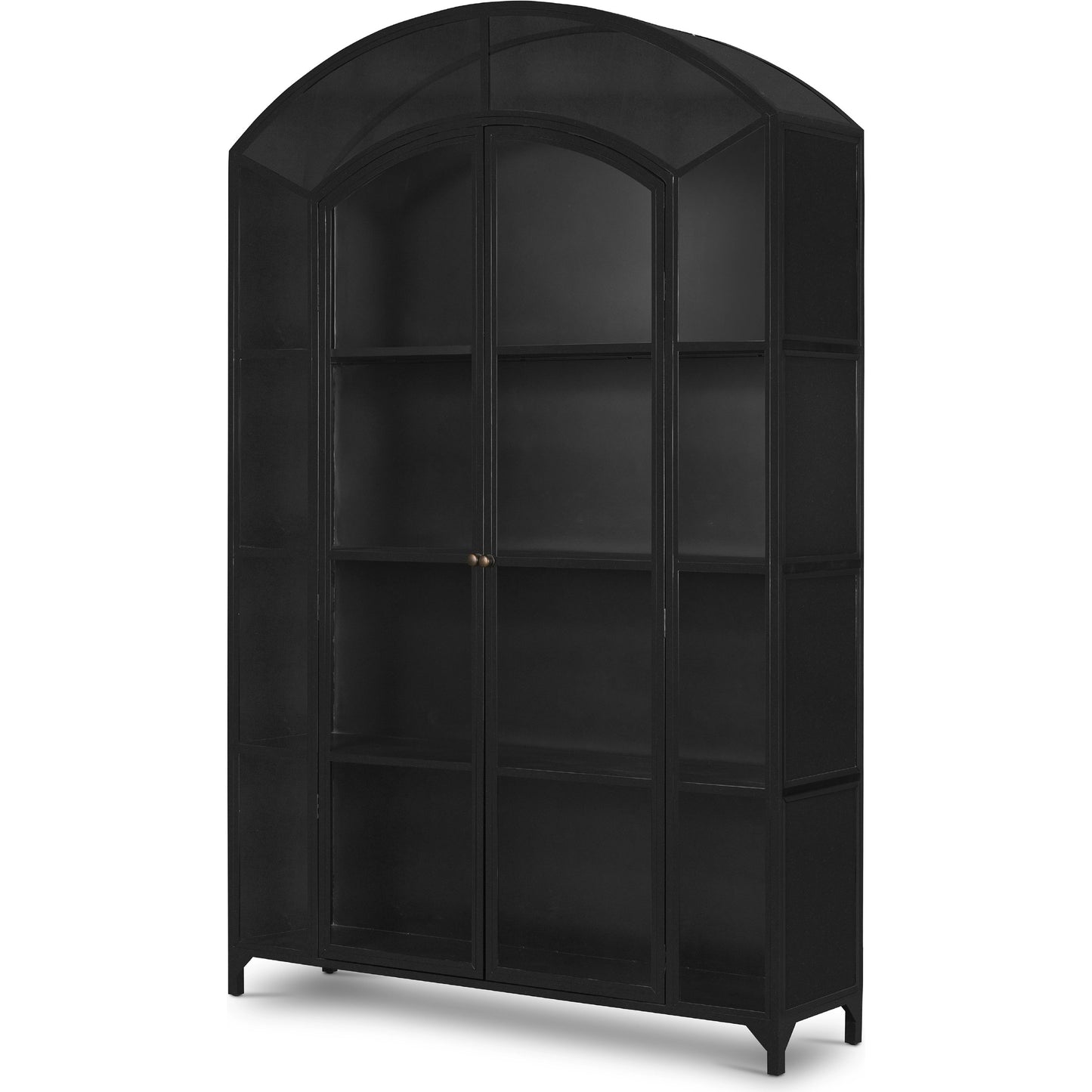 001 SI-1977082 | Additional Silo | Belmont Wide Metal Cabinet by Four Hands in black. Made from iron in a modern style.