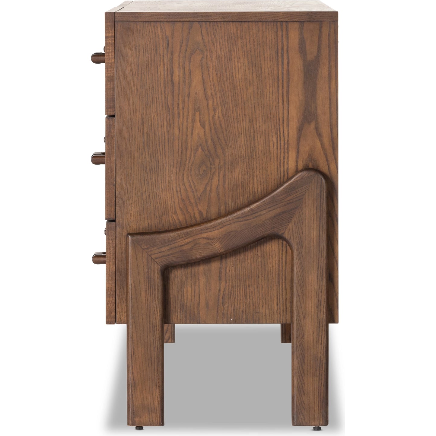 004 SI-2001419 | Additional Silo | Halston 6 Drawer Dresser by Four Hands in terra brown ash. Made from solid ash, ash veneer, top grain leather in a modern style.