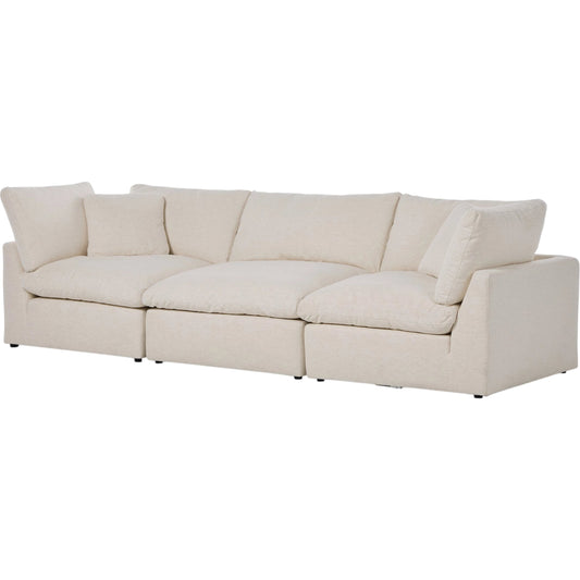 008 SI-2628424 | Primary Silo | Stevie 3-Piece Sectional by Four Hands in crypton nomad snow. Made from 92% polyester, 8% flax, linen in a unique style.