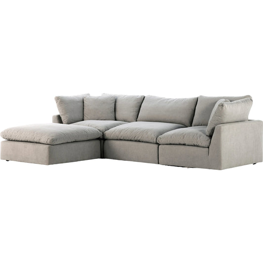 001 SI-1800119 | Primary Silo | Stevie 3-Piece Sectional by Four Hands in destin flannel. Made from 95% polyester, 3% nylon, 2% cotton, solid pine, 60% fiber, 40% down in a transitional style.
