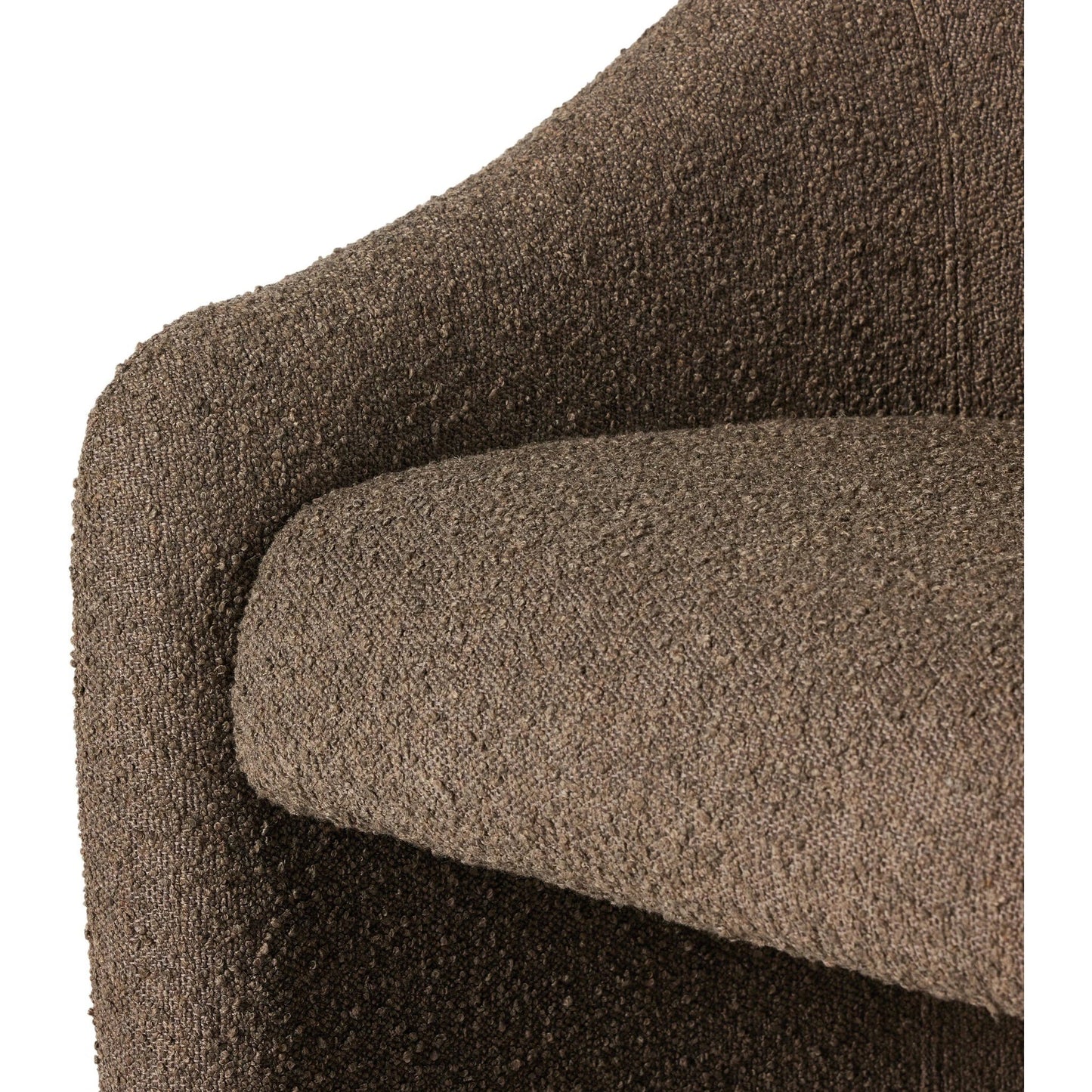 016 SI-2137465 | Closeup | Levi Dining Chair by Four Hands. Made from 95% polyester, 5% acrylic, 98% polyurethane foam, 2% fiber in a modern style.